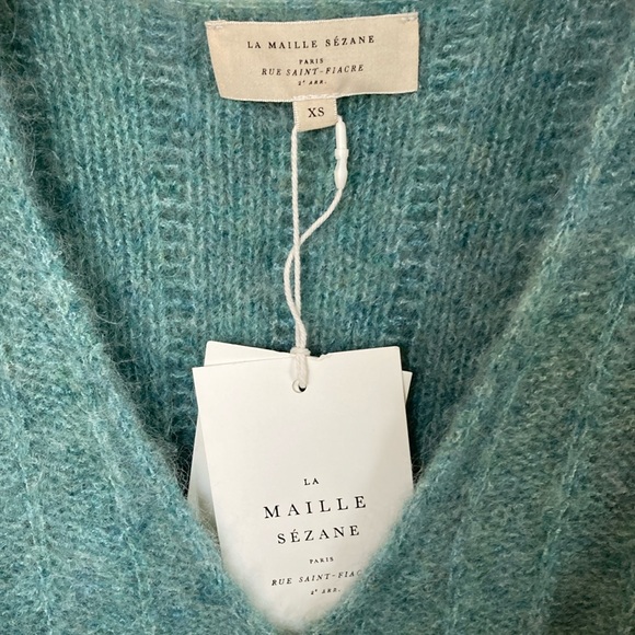 SEZANE ANTONETTA CARDIGAN  Island Blue XS - Picture 6 of 6